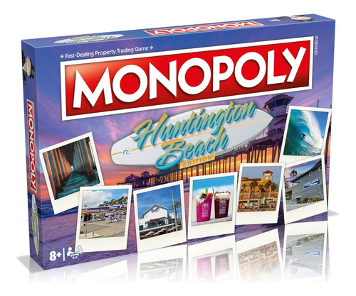 Juego De Mesa Familiar Huntington Beach Monopoly, Para 2 A 6