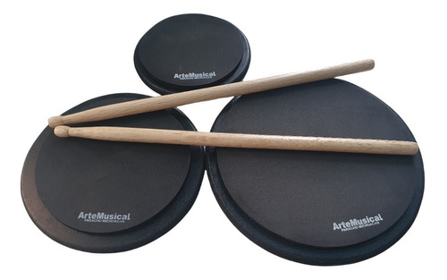 Pads Practicadores De Bateria + Baqueta Envio Gratis 