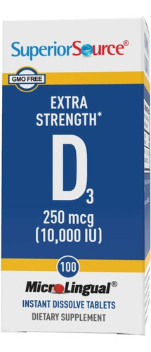 Vitamina D3 250mcg Superior Sou - Unidad a $2348