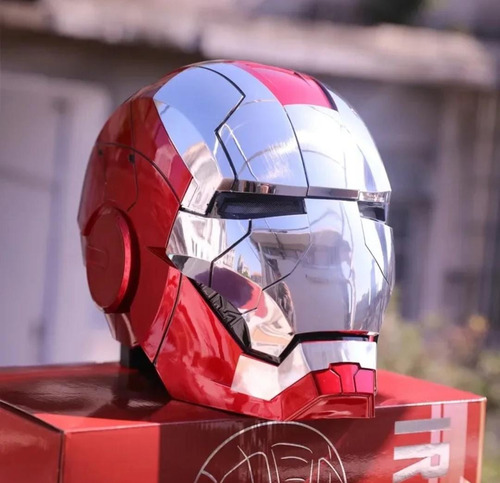 Soport Para Casco Iron Man Mark5 Comando Voz, Control, Touch Rojo/gris Iron Man 1.1