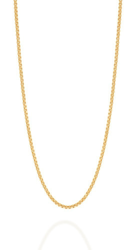 Cordão Folheado Ouro 18k Fino Veneziana Rommanel 60cm 531312