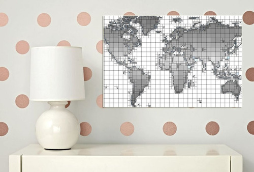 Cuadro Canvas Mapa Mundo Planos Planisferio M2