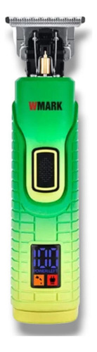 Maquina Trimmer Barba Wmark Ng-319 Verde Rojo Barberia