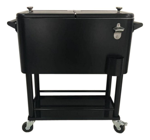 Carrinho Cooler Metal Preto 57l - A/casa 