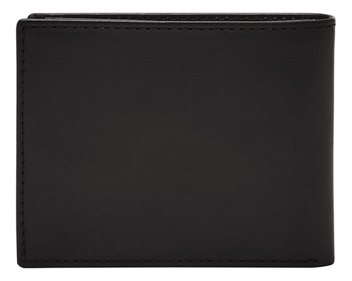 Cartera Passcase Fossil Ml3771001 Derrick De Piel Negro
