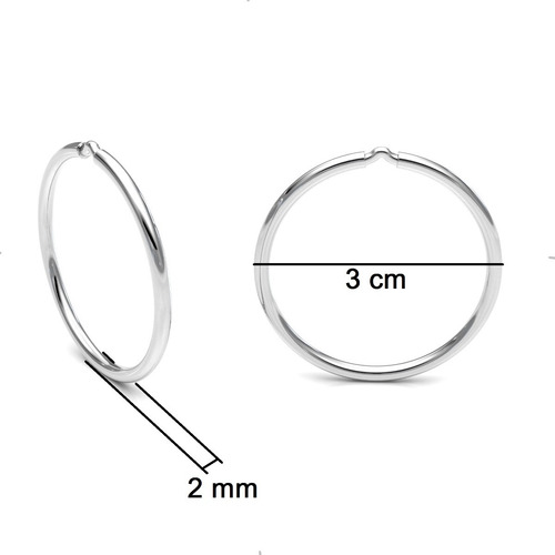 Imagen 2 de 10 de Arracada De Plata 925 De 3cm Mujer Agálea Joyería