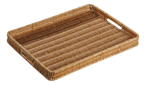 Bandeja Decorativa Tejida De Imitación De 40cmx30cmx4.5cm