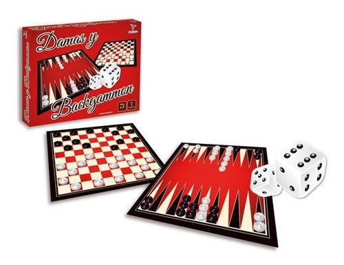 Damas Y Backgammon Juego De Mesa 2 En 1