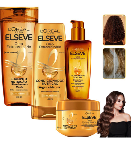 Kit Oleo Extraordinário Elseve Loreal Paris Banho De Brilho