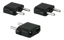 Comprar Adaptador Ficha Americana 2 Patas Chatas-redondas Pack X3