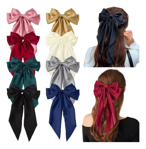 8 Piezas Bow Hair Clips Accesorios Para El Cabello