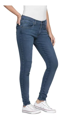 Pantalon Jeans Skinny Cintura Alta Lee Mujer 02m6