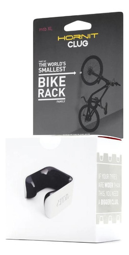 Soporte Bicicleta Pared Mtb Xl 58-69mm Blanco/negro Clug