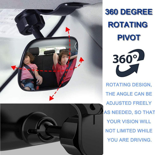 Retrovisor Interior Espejo Automóvil Para Bebés Ajustable