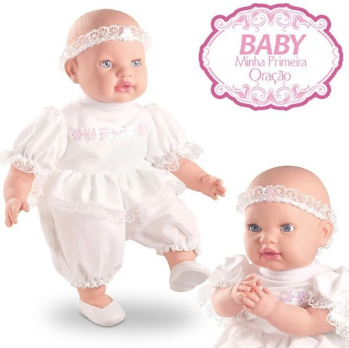 Imagem 3 de 6 de Boneca Menina Infantil Bebe Nenem Reza Ora - O Pai Nosso