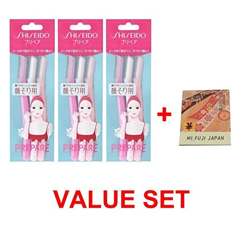 Ft Shiseido 3pcs Razor Facial (l) X 3 Paquete (total 9 Pc) C