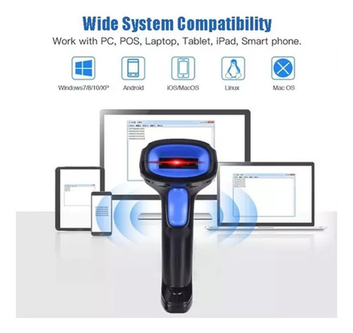 Scanner Lector De Códigos De Barra Con Soporte , Inalámbrico