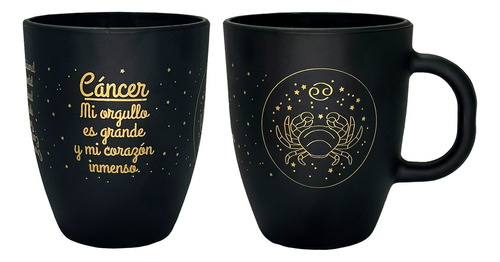 Taza De Cerámica Negra Signos Zodiacales Horoscopo Frases