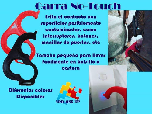 Imagen 3 de 4 de 10 Unidades Garra No Touch, No Tocar, Protección, Pandemia