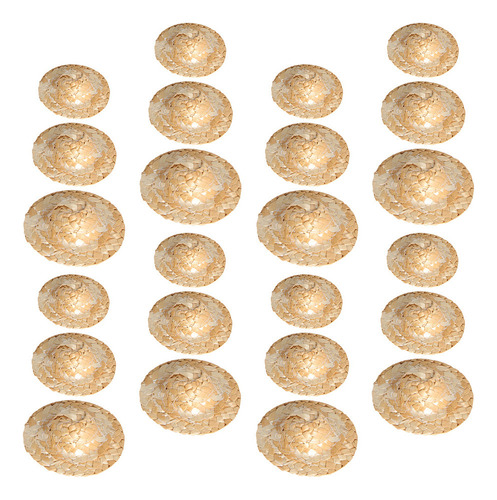 Sombreros De Paja En Miniatura Con Sombrero De Paja