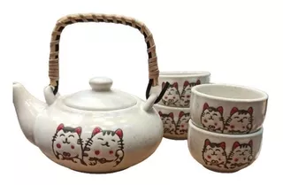 Juego De Té Japonés De 350ml - Tetera Y Tazas