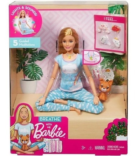 Barbie Medita Conmigo, Yoga ,15 Articulaciones Mattel 