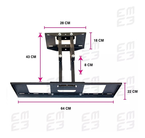 Imagen 5 de 10 de Soporte Para Televisor Doble Brazo 32 -70 Lcd Plasma Tele Tv
