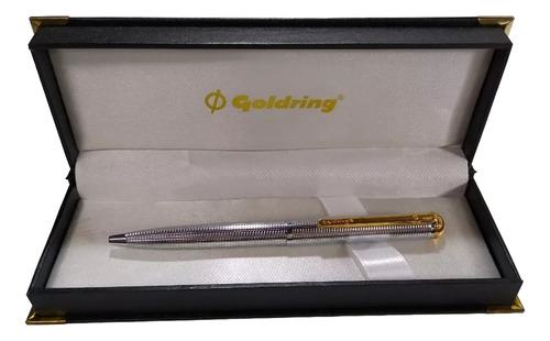 Bolígrafo Con Sello Goldring Grandomatic Cuadrille C/ Líneas