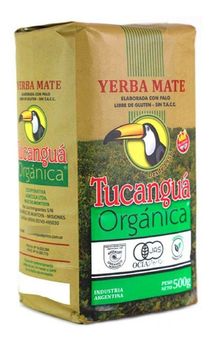 2 Yerba Mate Tucanguá Orgánica 500g Sin Tacc (1kg) Caba