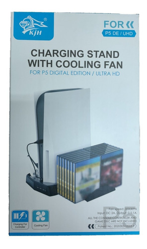 Imagen 1 de 5 de Base Refrigeración Cooler Consola Y Carga Controles Ps5 Kjh