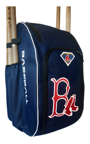 Mochila De Béisbol Para Adulto B Azul Marino Para 4 Bates 