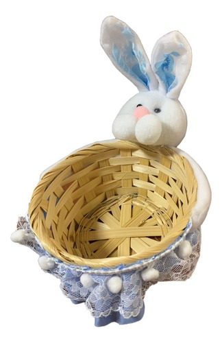 Canasta 14cm Conejito Huevos De Pascua Organizador Regalo