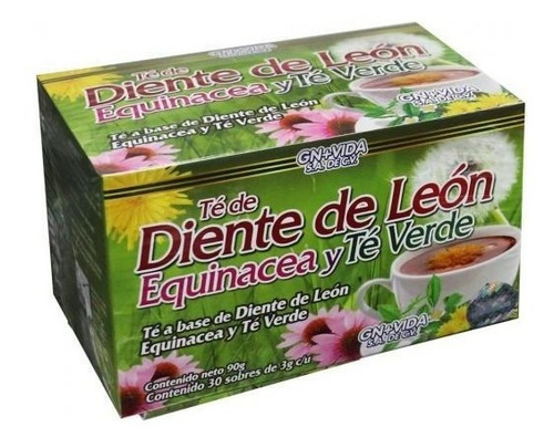 Té De Diente De León Equinacea Y Té Verde 30 Sobres /gn+vida