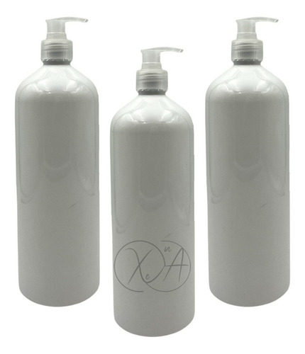 Botella Envase Blanco Pet 1 Litro Dosificador Natural X 50