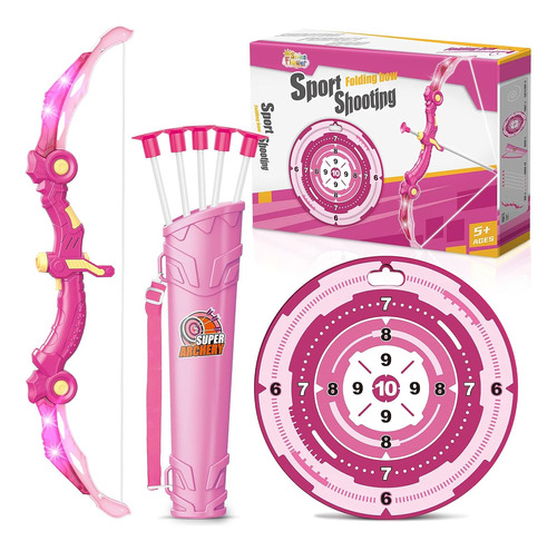 Bow And Arrow Toys For Girls 5 6 7 8 Years Old, Archery Set 