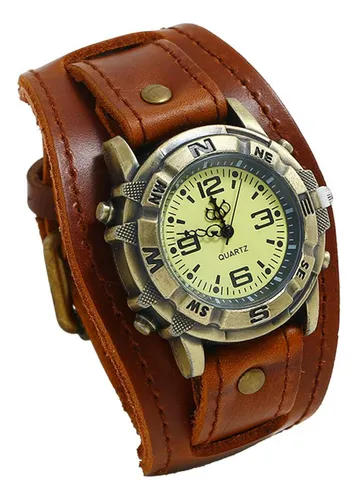 Reloj Correa De Cuero Ancha MercadoLibre