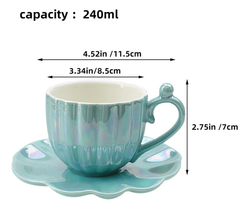 Tazas De Café Con Tapa, Taza De Café Con Forma De Concha, Ta