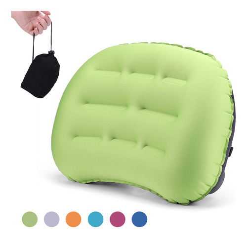 Almohada De Viaje Ultraligera Iatable Para Acampar Y Usar En