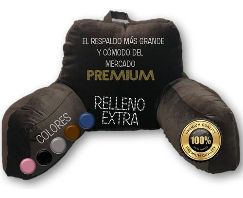 Respaldo Almohada Cojin Para Cama Apoyo Espalda Chocolate