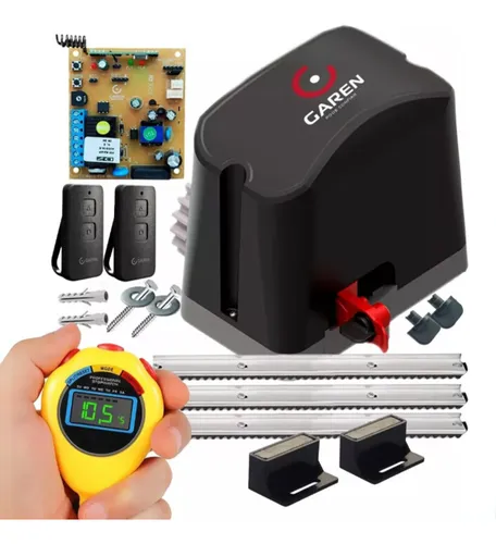 comprar Motor Portao Eletronico Garen 5m Trilhos 5 Controles