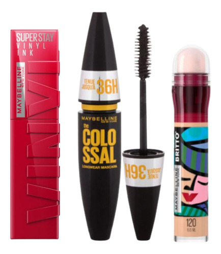 Kit Maybelline Vinyl Wicked+ The Colossal+ Concealer 120