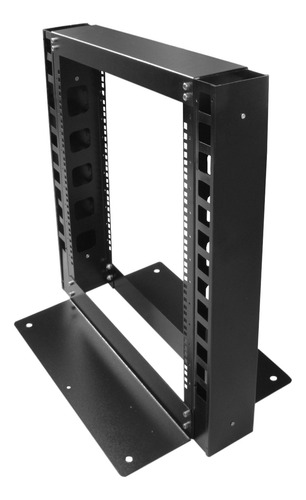 Rack Coluna 12u Para Servidores Com Guias E Pintura Preta