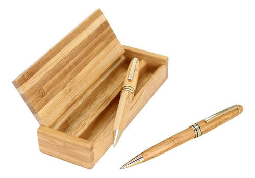 Set Bolígrafo Lápiz De Bamboo Deluxe 