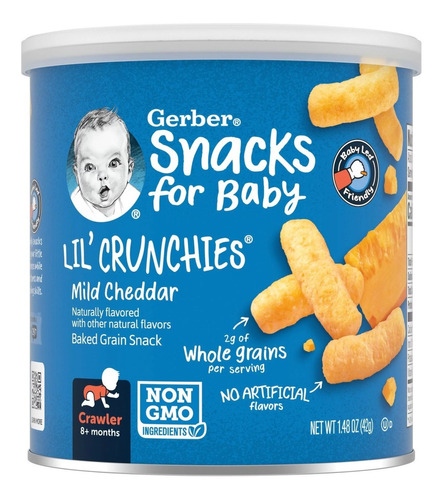 Gerber Lil Crunchies Snack Para Bebes 42g Sabores Variados Sabor Apple Sweet Potato