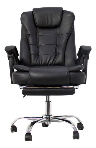 Imagen 5 de 9 de Sillon Silla Ejecutivo Negro Oficina Gerencia Con Apoya Pies