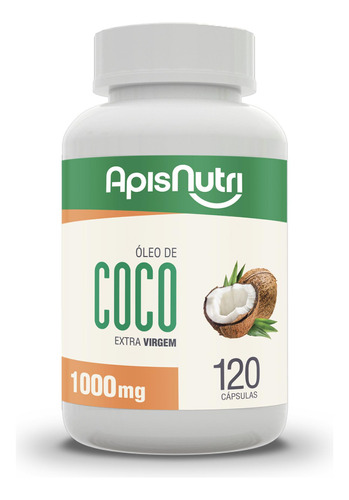 Óleo De Coco Extra Virgem 120 Capsulas 1g