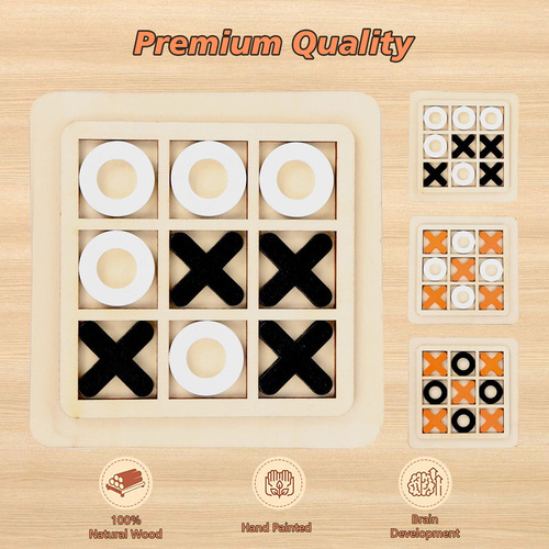 Tic Tac Toe Xo Juegos De Mesa De Madera Juguetes De Escritor