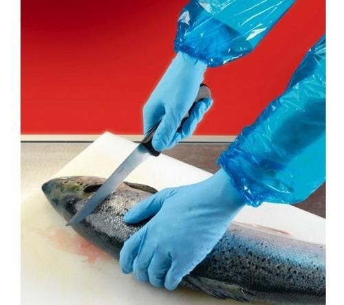 Guante De Nitrilo Edge 82-135 Dispensador 100 Piezas Azul Cielo