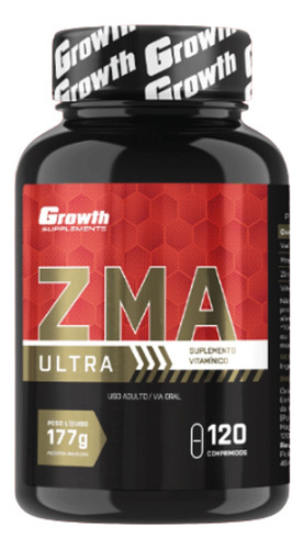 Zma Ultra Growth Suplemento Ganho Massa Zinco Vitaminas 120c Sabor Natural
