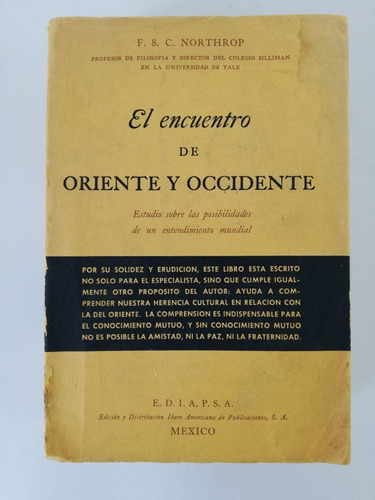 Libros Filosofía/ El Encuentro Oriente Y Occidente/ Northrop